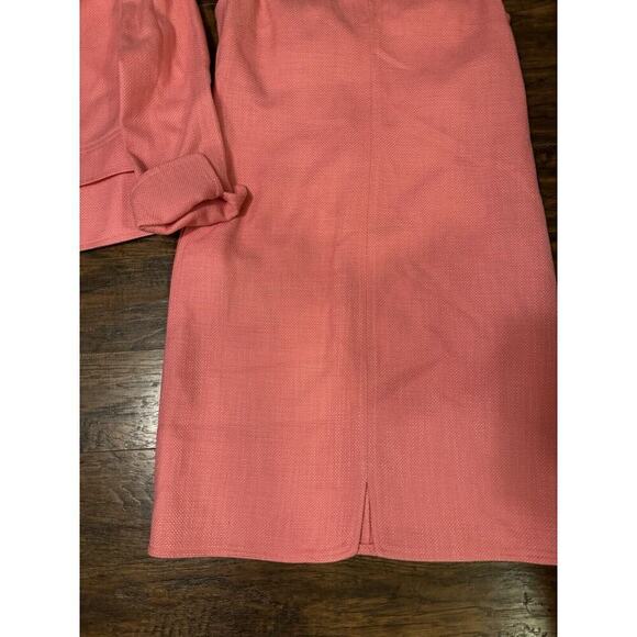 Talbots Pink 2pc Suit Sleeveless Shift Dress Sz:12 & Blazer Sz:10 - Picture 2 of 12